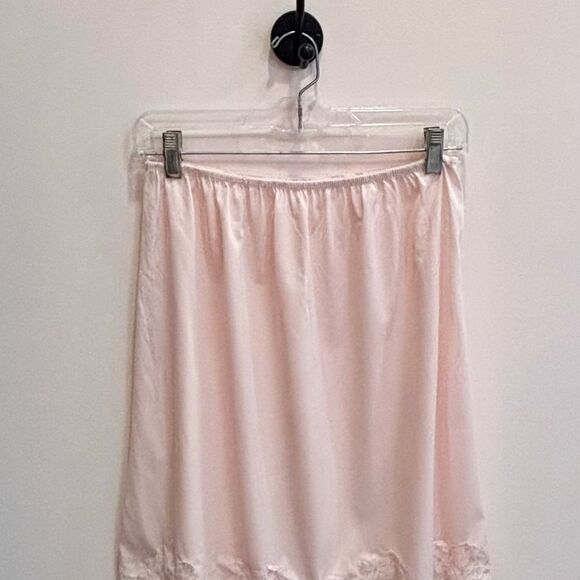 Pink Satin Slip Skirt Size Large Y2K Coquette Barbiecore Aesthetic - Picture 3 of 10
